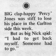 1973 Rd 3 - Big Nick 'had to drop' Jones.Inside Football.