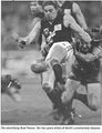 1995 Prelim. Final - Brad Pearce snaps for goal.