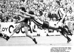 1979 GF - Jim Buckley kicks a goal.