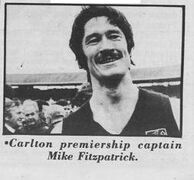 1981 GF - Fitzy: A happy premiership skipper.Pic: Inside Football.