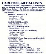 Carlton Medalists