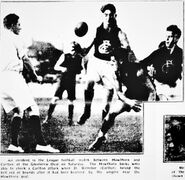 1930 Rnd 3 v Hawthorn at Glenferrie Oval 1930 Rnd 3 v Hawthorn at Glenferrie Oval Trove: Argus May 19 p5