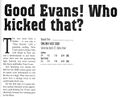 1996 Rd 5 - Good 'Evans' own goal.