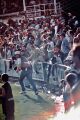 1997 - Fans flock onto the ground after the siren.
