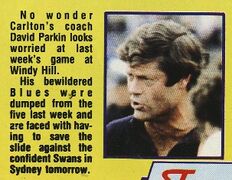 1984 Rd 9 - Parkin addresses the troops.