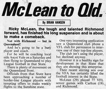 1977 - Ex Blue McLean to QLD (30/06/77).