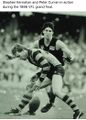 1986 Grand Final - Stephen Kernahan & Peter Curran fight over the ball.