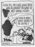 1979 GF - Cartoon on Jezza's move of Harmes into the centre.