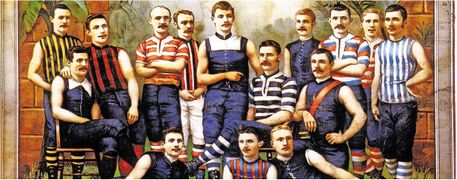 1888 Tommy Leydin Colour Enlargement"1888 Colour enlargement of part of Champion Footballers See 1888 and 1889 pages"