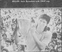 1987 GF - Kernahan and the Cup.