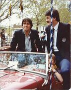Peter McConville & 'Wow' Jones In The 1982 Grand Final ParadeImage courtesy of Emil Govic.