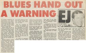 1987 GF - Blues hand out a warning.