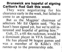 1977 Rod Galt to Brunswick? (23/06/77).