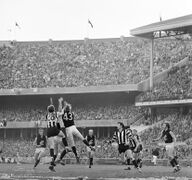 1970 Grand Final - David McKay flies for a mark.