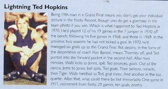 1970 GF - Lightning Ted Hopkins.Pic: The Mighty Blues (Team of the Century).