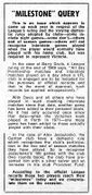 1972 - Jezza's Milestone query.