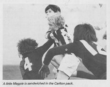 1974 - Blues Little League in Action.Pic: Football Life.