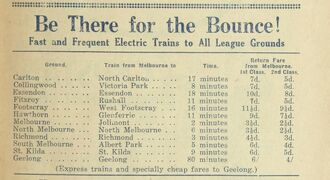1929 Getting To The VFL Grounds.