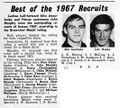 1967 - Jezza one of the best recruits for the season.
