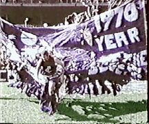 1970 BannerJohn Nicholls breaking the 1970 Banner.